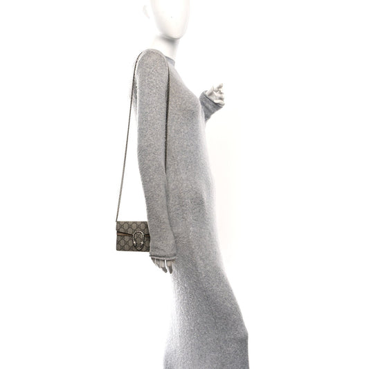 GG Supreme Monogram Super Mini Dionysus Shoulder Bag Taupe