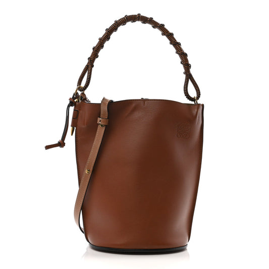 Calfskin Gate Bucket Bag Brown