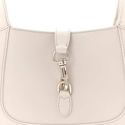 Ancora Calfskin Web Small Jackie Shoulder Bag Light Grey