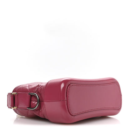 Aged Calfskin Quilted Small Gabrielle Hobo Fuchsia