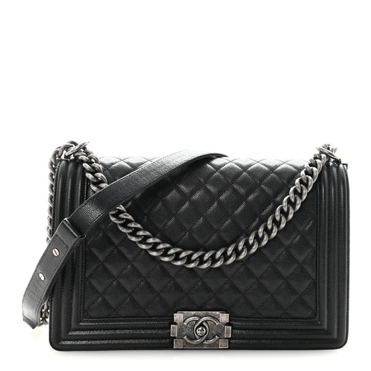 Caviar Quilted New Medium Boy Flap Black