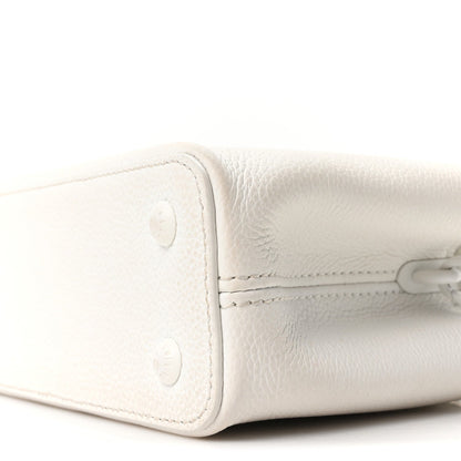 Taurillon Capucines East West Mini Optic White