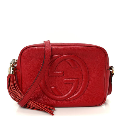Pebbled Calfskin Small Soho Disco Bag Tabasco Red