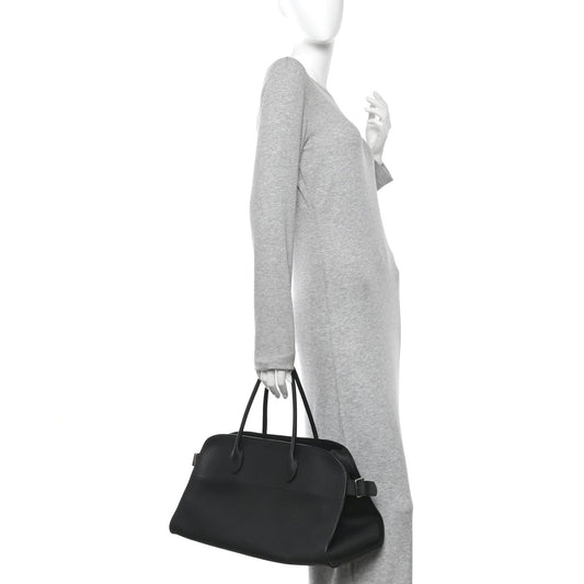 Matte Grained Calfskin EW Margaux Black