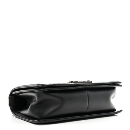 Calfskin Quilted Medium Boy Flap Black