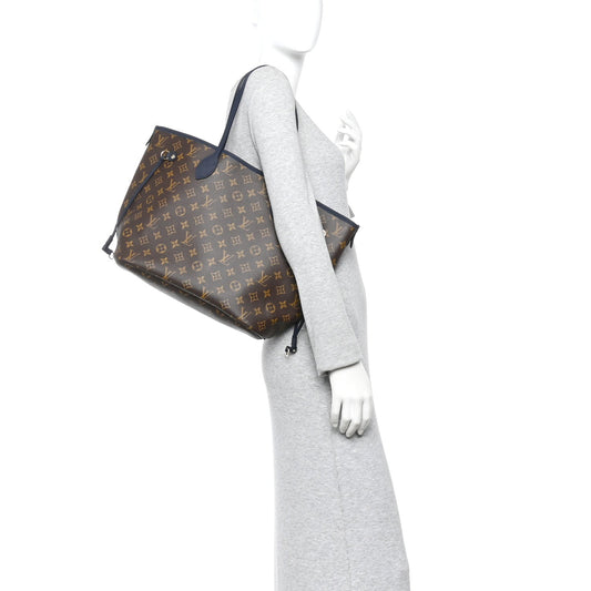 Monogram Calfskin Neo Neverfull Inside Out MM Navy