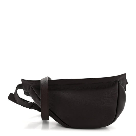 Grained Calfskin Small Slouchy Banana Bag Aubergine