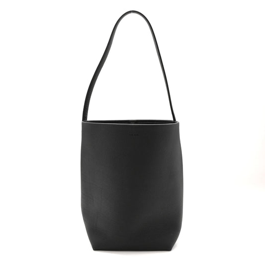 Grained Calfskin Medium N/S Park Tote Black