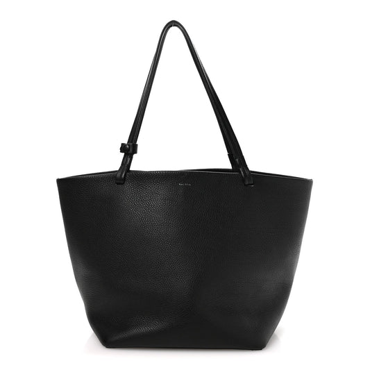 Grained Calfskin Park Tote Three Black