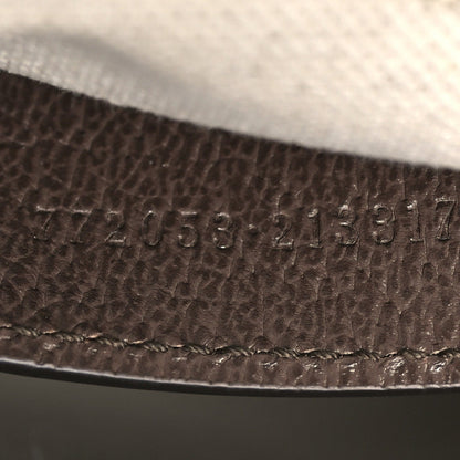 GG Supreme Monogram Textured Dollar Calfskin Web Mini Ophidia Top Handle Bowler Bag Beige Ebony New Acero