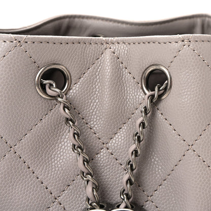Caviar Quilted Mini Chanel 25 Handbag Dark Grey