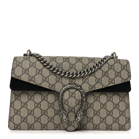 GG Supreme Monogram Small Dionysus Shoulder Bag Black
