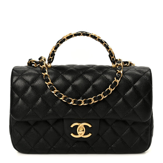 Caviar Quilted Small Handy CC Flap Black