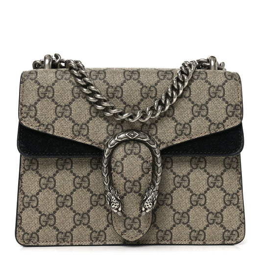 GG Supreme Monogram Mini Dionysus Shoulder Bag Black