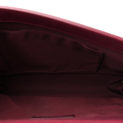 Calfskin Quilted Double Stitch New Medium Boy Flap Burgundy