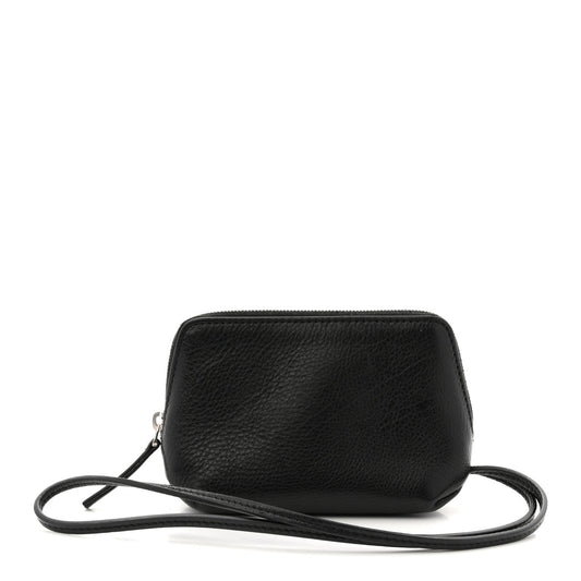 Grained Calfskin Owen Pouch Black