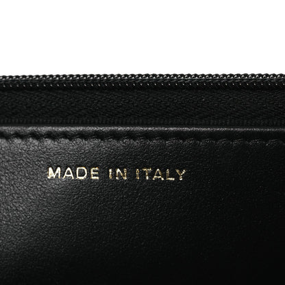 Pearly Caviar Quilted Fit For You Wallet On Chain WOC Black
