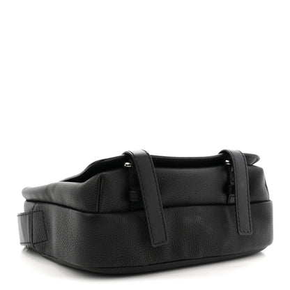 Soft Grained Calfskin XS Military Messenger Bag Black