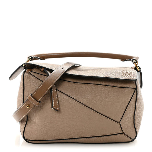 Grained Calfskin Small Puzzle Bag Sand Mink