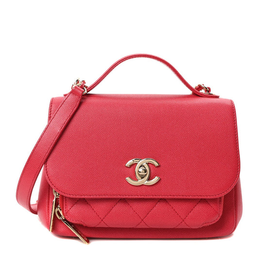 Caviar Quilted Small Business Affinity Flap Pink
