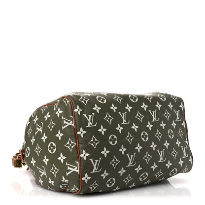 Calfskin Monogram Speedy P9 Bandouliere 40 Green Sancha