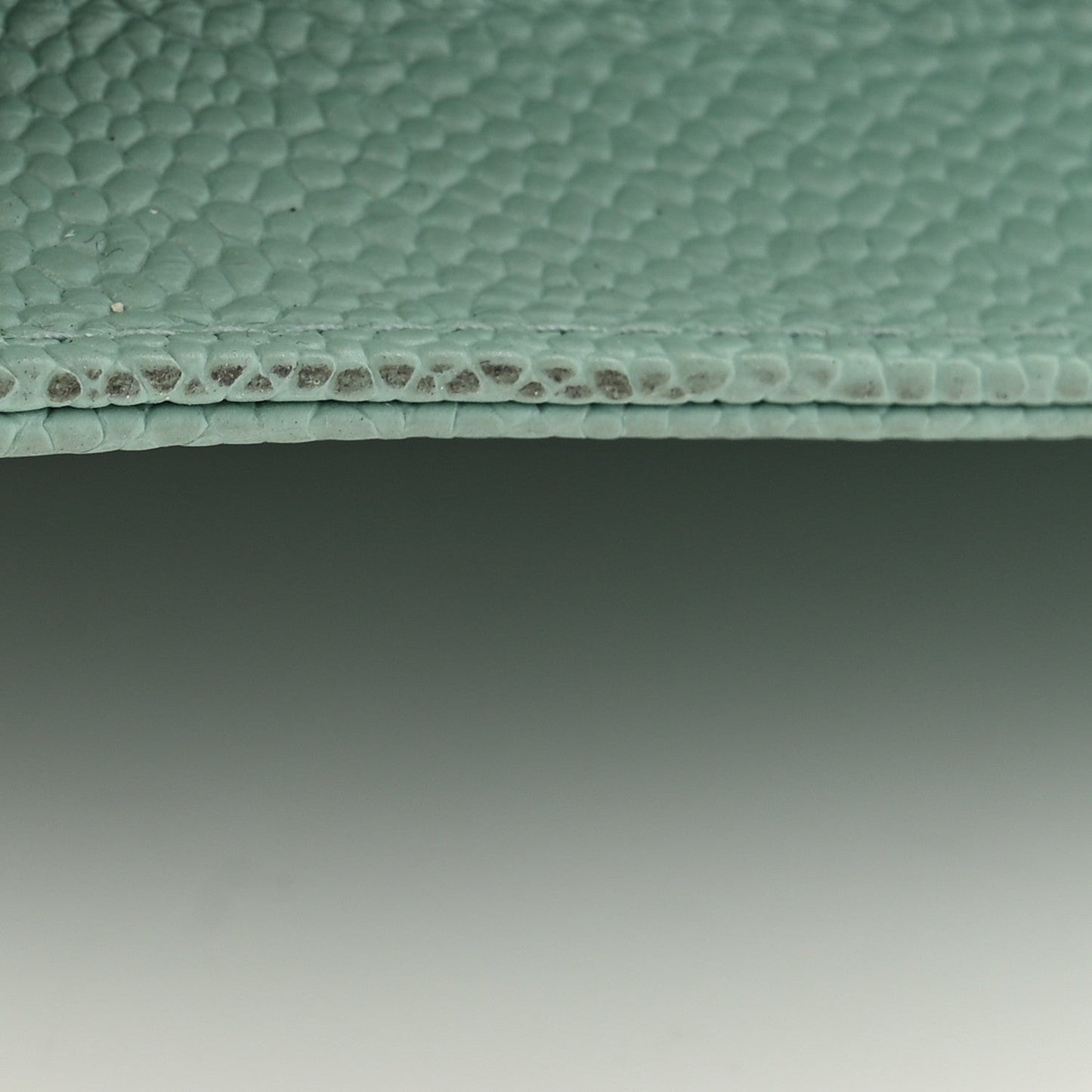 Caviar Quilted Boy Wallet On Chain WOC Light Blue