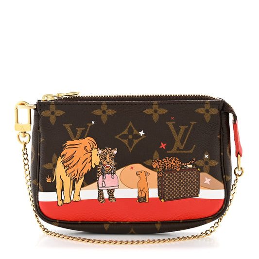Monogram 2018 Christmas Animation Mini Cats Pochette Accessories