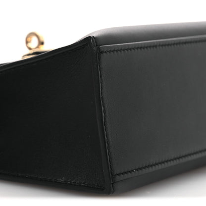 Swift Horseshoe Kelly Pochette Clutch Black Lime