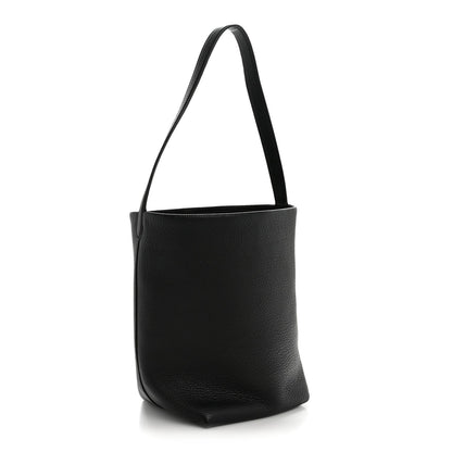 Grained Calfskin Medium N/S Park Tote Black