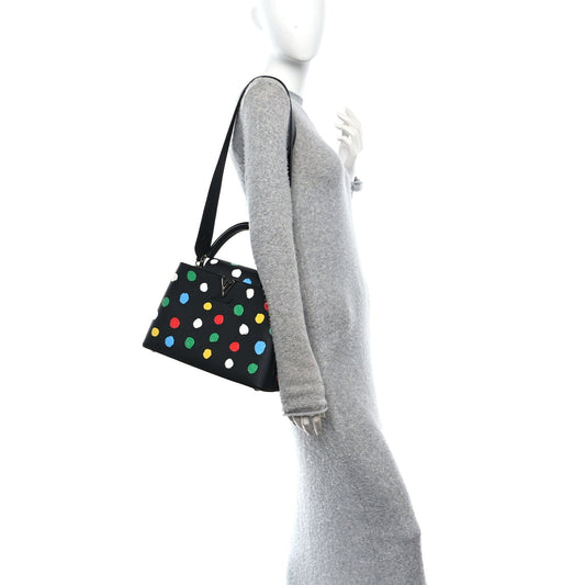 LV X YK Taurillon Capucines MM Black