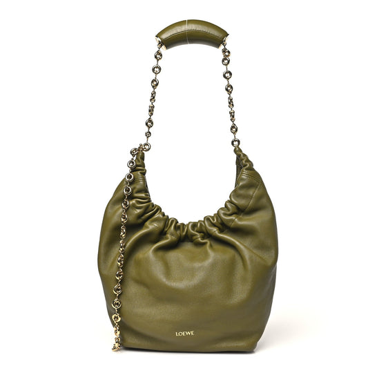 Mellow Nappa Small Squeeze Bag Olive