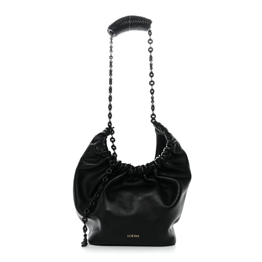 Mellow Nappa Small Monochrome Squeeze Bag Black