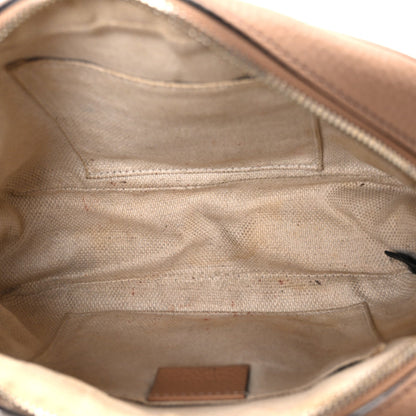Pebbled Calfskin Small Soho Disco Bag Rose Beige