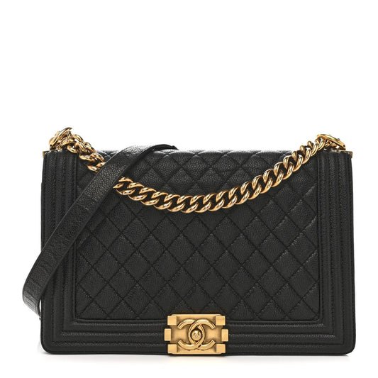 Caviar Quilted New Medium Boy Flap Black