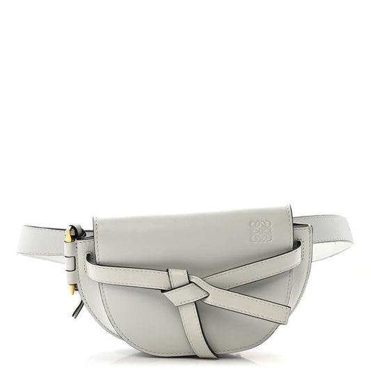 Calfskin Mini Gate Belt Bag Kaolin