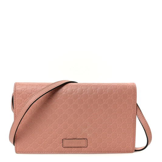 Microguccissima Crossbody Wallet Brown