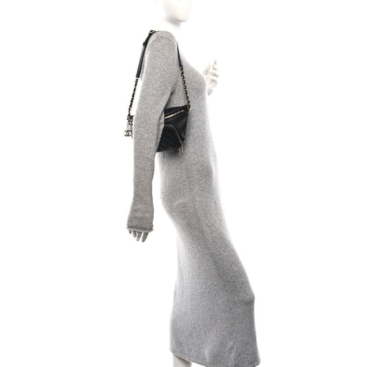 Caviar Quilted Business Affinity Waist Belt Bag Black