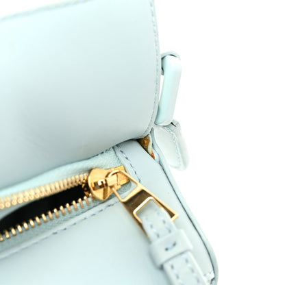 Grained Calfskin Small Puzzle Bag Aquamarine