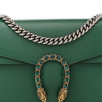 Dollar Calfskin Crystal Small Dionysus Shoulder Bag Emerald