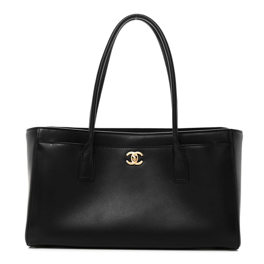 Calfskin Archetype Small Shopping Tote Black