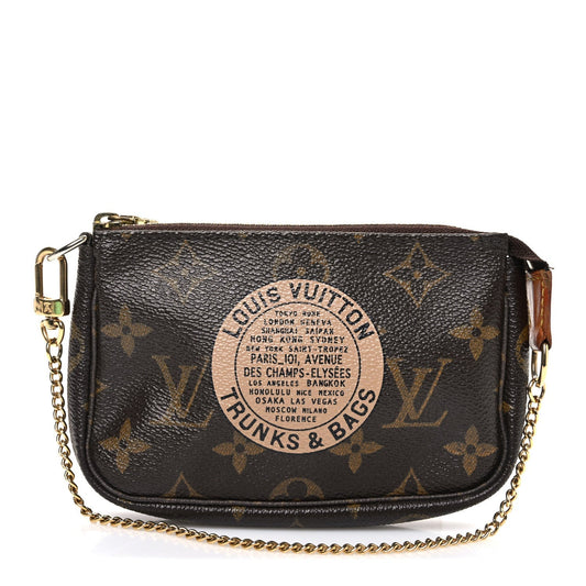 Monogram Complice Trunks and Bags Mini Pochette Accessories Beige