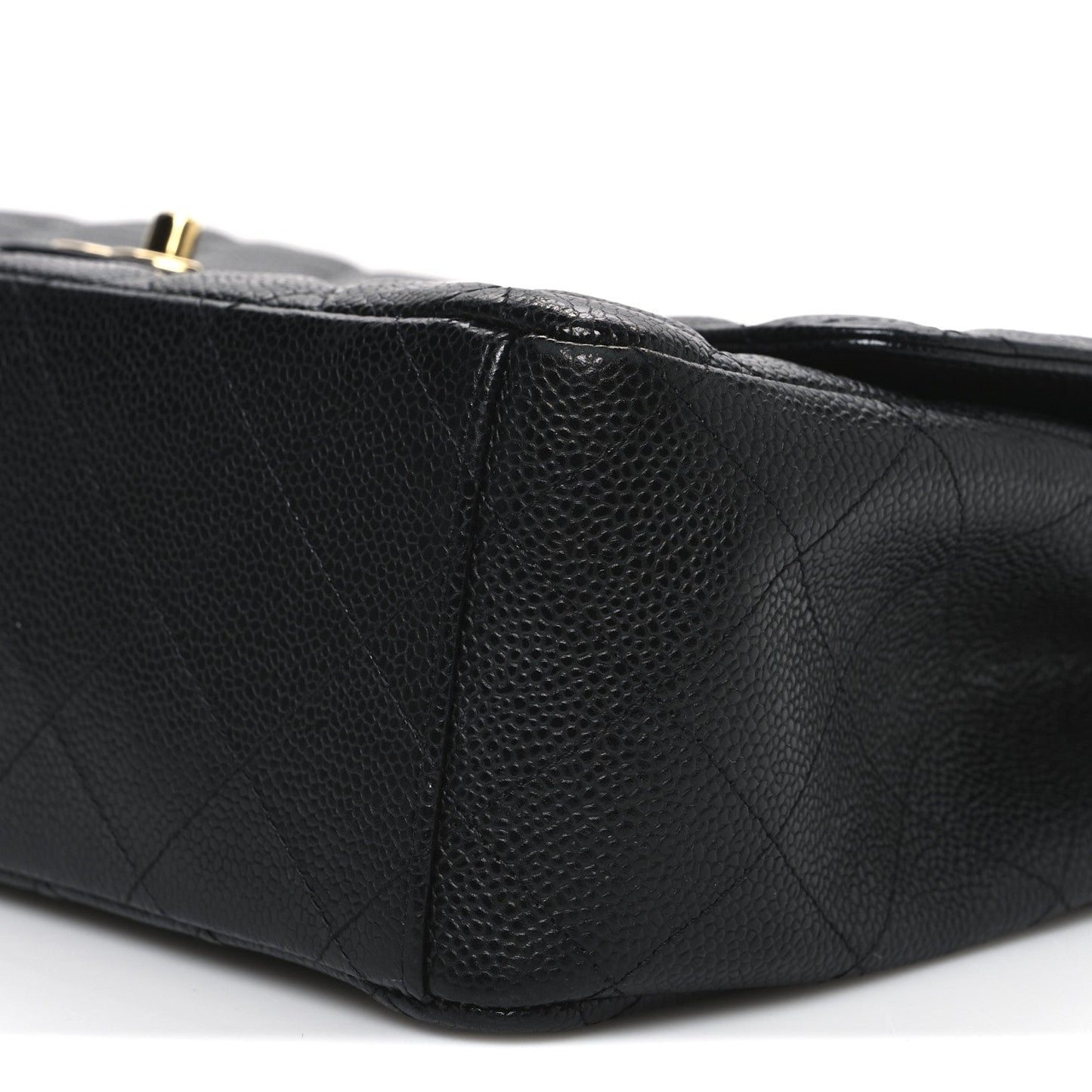 Caviar Quilted Maxi Double Flap Black