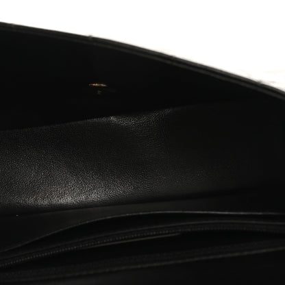 Lambskin Quilted Mini Rectangular Flap Black