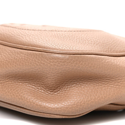 Pebbled Calfskin Small Soho Disco Bag Rose Beige