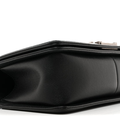 Caviar Quilted Medium Boy Flap Black