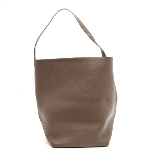 Grained Calfskin Large N/S Park Tote Dark Taupe