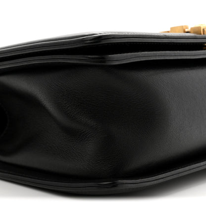 Calfskin Quilted Medium Boy Flap Black
