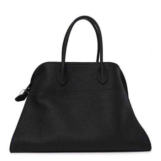 Matte Grained Calfskin Soft Margaux 15 Black