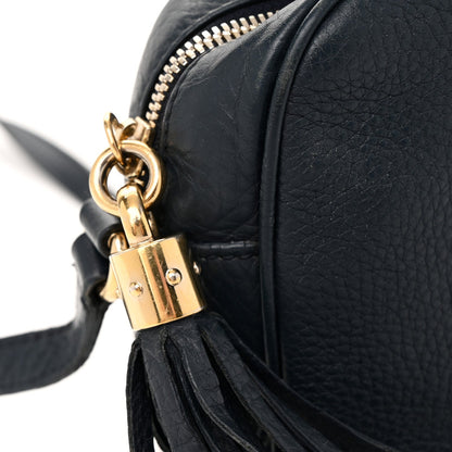 Pebbled Calfskin Small Soho Disco Bag Blue