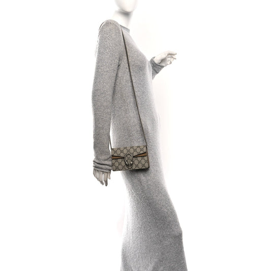 GG Supreme Monogram Super Mini Dionysus Shoulder Bag Taupe